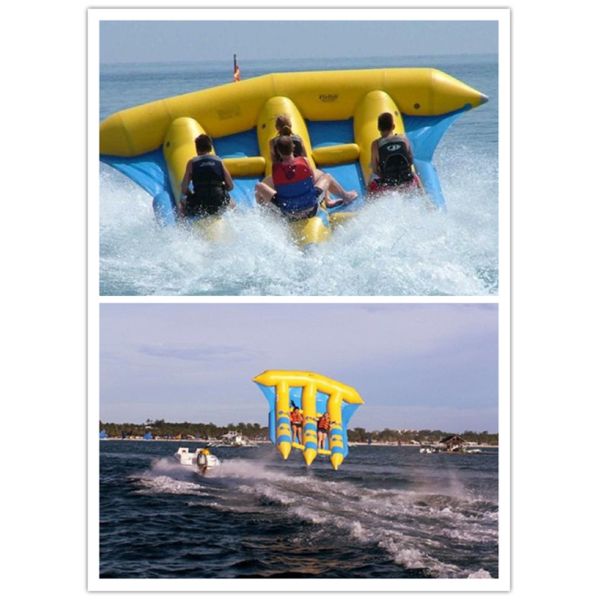 Summer Water Park Games Waterproof Inflatable Flying Fish Towable , CE