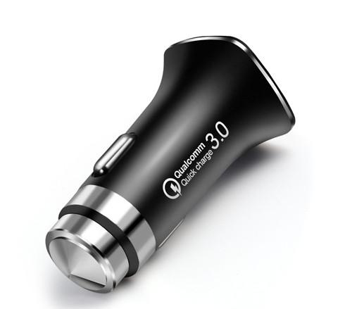 1 USB Cigarette Lighter Plug Car Charger With LCD Display Emergency Hammer