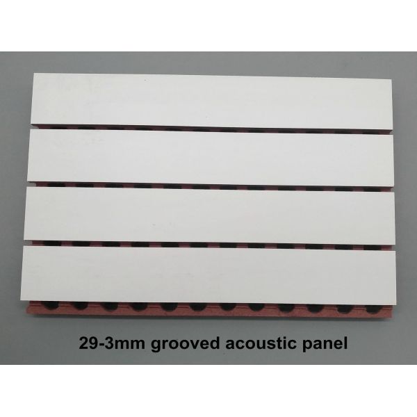 Tejas de techo sin costura de alta absorción de madera con ranuras paneles acústicos tablero de insonorización