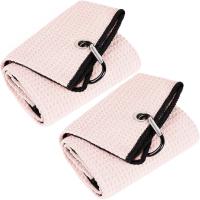 Woven Sports Golfers Towel Custom Embroidery Logo / Digital Printing Logo