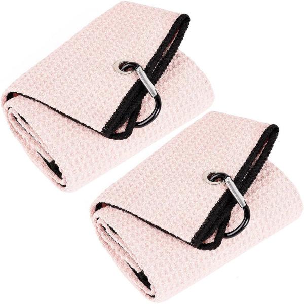 Custom Printed Golf Towel Microfiber Waffle Design With Hook Cool Sport Towel For Travel