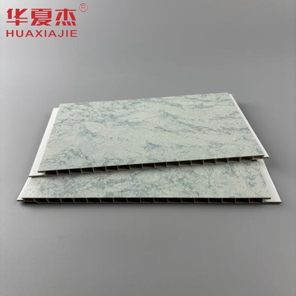Waterproof Green Marble Bathroom Pvc Panels 8mm Thickness For Indoor Home Decoration