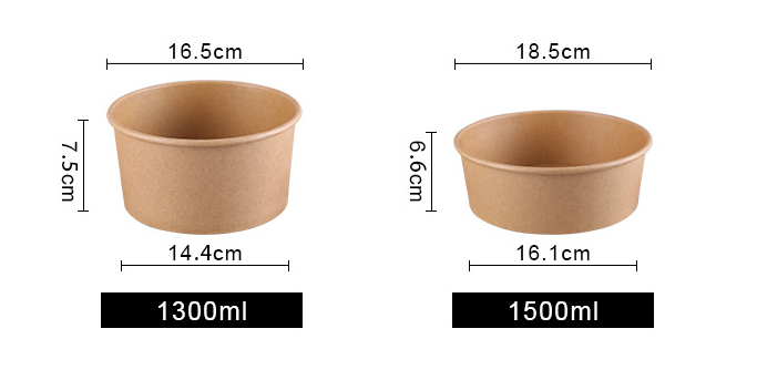 Biodegradable PLA 600ml покрывая устранимое бумажное ведро плошек для супа