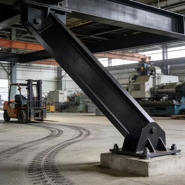 Green Q355B Q235B  Resistant To Cold Steel Structure Support Earthquake Resistant Customized