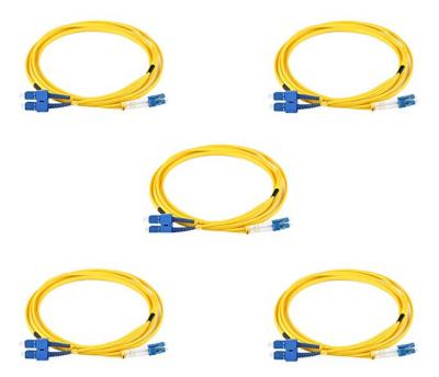 2 Meters Duplex LC To SC Single Mode Fiber Patch Cable 0.3dB Interchangeability