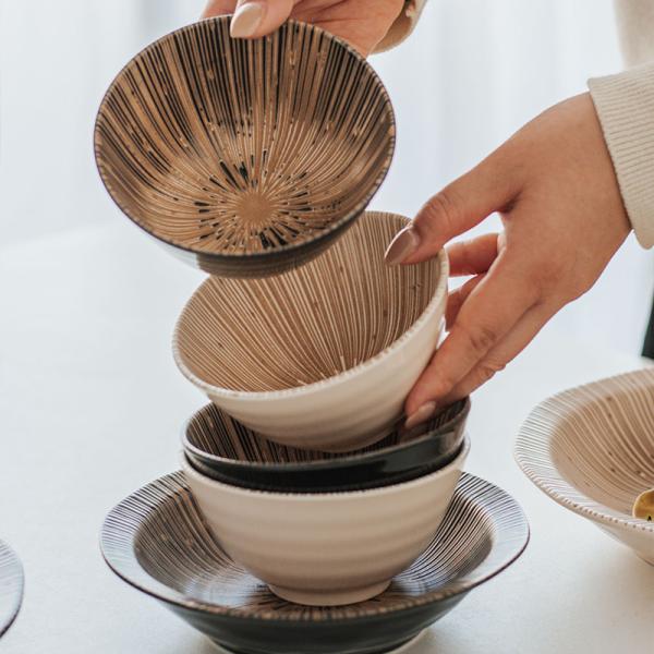 Servidores de jantar de porcelana de cor sólida com utensílios de mesa de cerâmica vintage de estilo japonês
