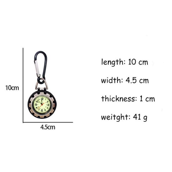 Pocket Watch for Nurse Carabiner Clip Fob Medical Sports Outdoor Watch Vintage Clock Mountaineering Sport Equipment Fluo