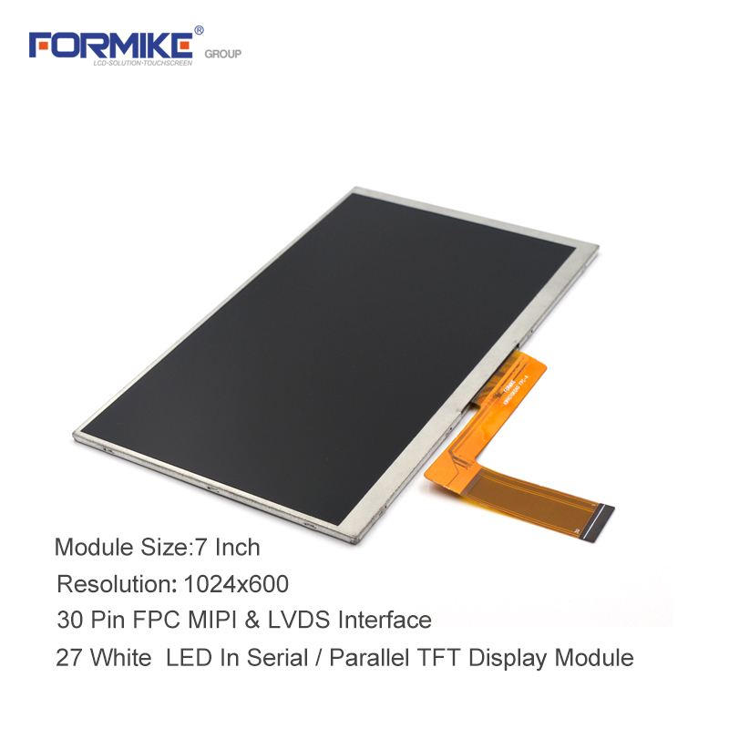 LCD MIPI IPS TFT 7 Inch Display 30 Pin FPC 1024X600 For Tablet ODM