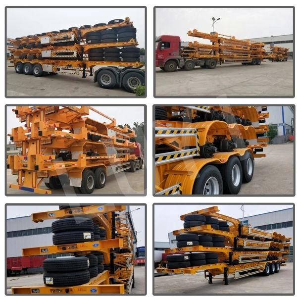 Immobilize Semi-Trailer 3 Axle Flatbed Semi-Trailer Container Transport Semi Trailer