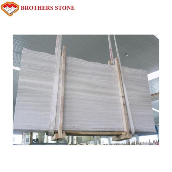 Large Size White Wood Vein Marble Fashionable Appearance OEM Service