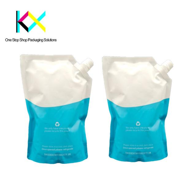 Gravure Printed Liquid Stand Up Pouch Sustainable Packaging Bags With 16mm Spout