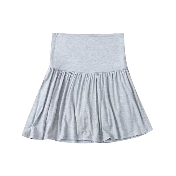 Stretchy Maternity Skirt with Liner - For All Stages of Pregnancy (6 Colors)