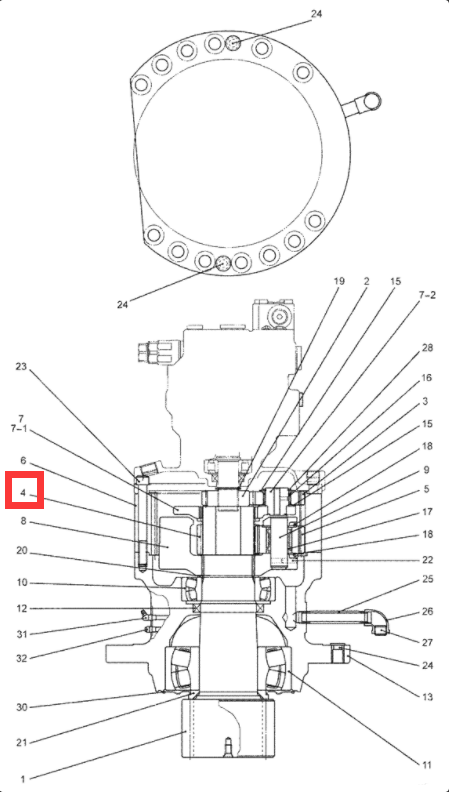 SK210DLC-8 SK210-8 ED195-8 SK170-8 Swing Gearbox 2nd Sun Gear YN32W01054P1