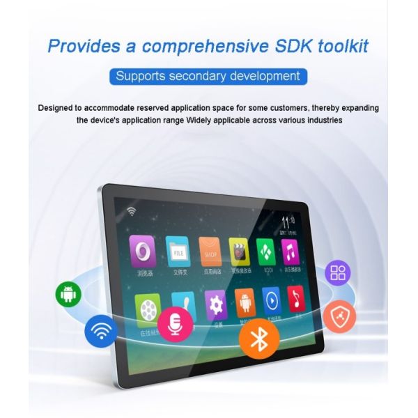 27 pulgadas IP65 impermeable 300 nits alta luminosidad pantalla LCD de metal incrustado pantallas industriales