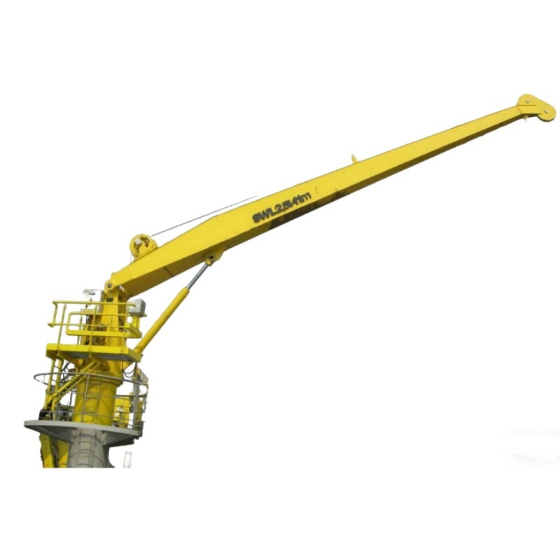 BV CCS RMRS Certificate Marine Boat Use 1t 2t 3t 3.5t 5t Hydraulic Stiff Boom Deck Crane 360 Degree Rotation