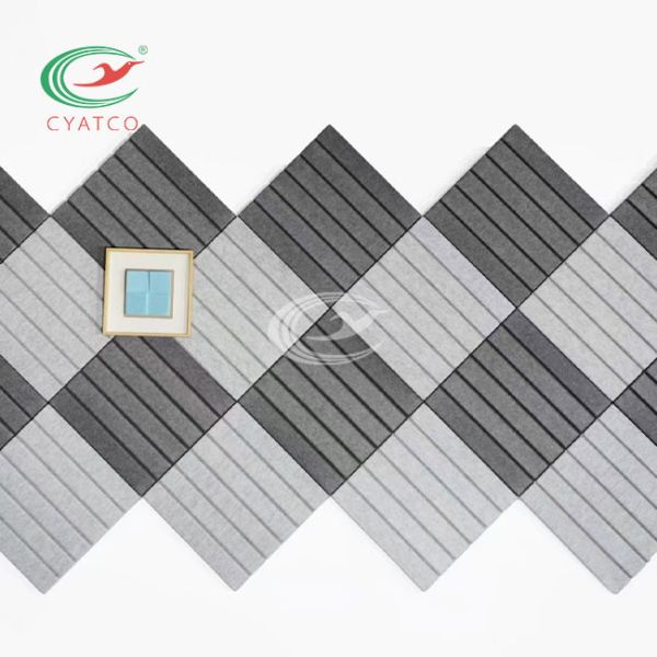 Lightweight Durable Felt Wall Panels Polyester Fiber Fire Retardant