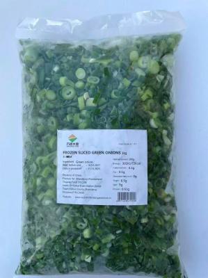 Vibrant Green 3-5mm IQF Frozen Sliced Green Onion Ready To Use Scallions For Garnish