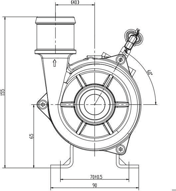 12-36В высокоподъемный 16м электрический насос для охлаждения батареи автобуса.