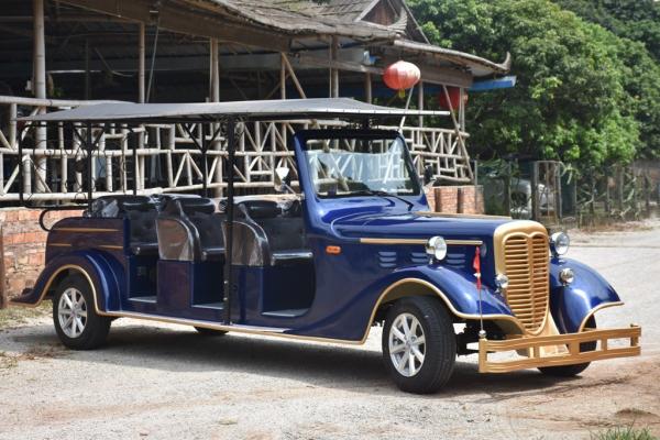 Custom 11 Seater Antique Electric Cars Sightseeing Vehicle For Airport Reception