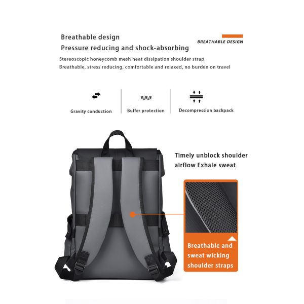 Mens Business Backpack With Large Capacity Workwear And Functional Backpack