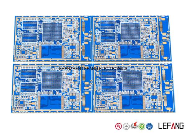 Blue Solder Automotive FR4 PCB Board For Car GPS Navigation Display Main Board