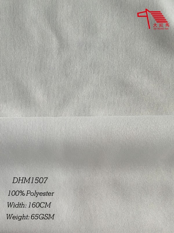 65GSM 100% Polyester Knitted Fabric Single Jersey Ultra Lightweight Breathable for Sportswear Lining
