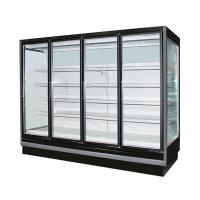 Multideck ahorro de energía refrigeró el escaparate para el supermercado con 5 capas de la estantería ajustable para los productos lácteos