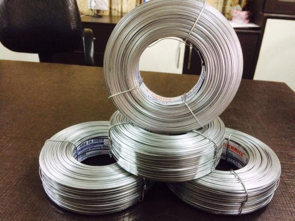 certification d'OIN 9001 de corrosion de fil de lien recuit plat d'acier inoxydable de 2.15x0.75mm 304 anti