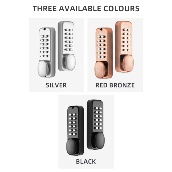 Second Generation Rotary Handle Double-sided Password Keyless Mechanical Digital Security Code Door Lock