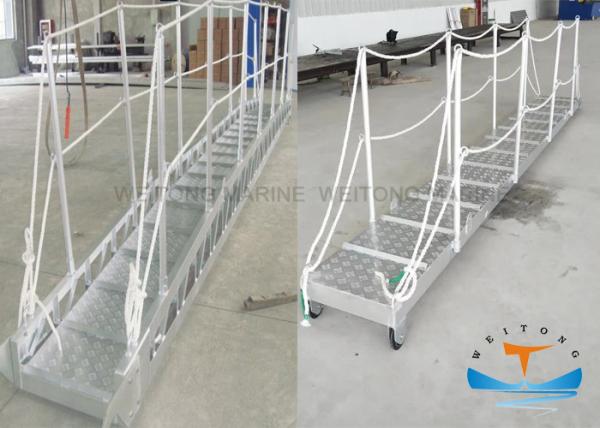 Steel Aluminium Gangway Ladder , Wharf Ladder Aluminium Customized Size Shore Gangway