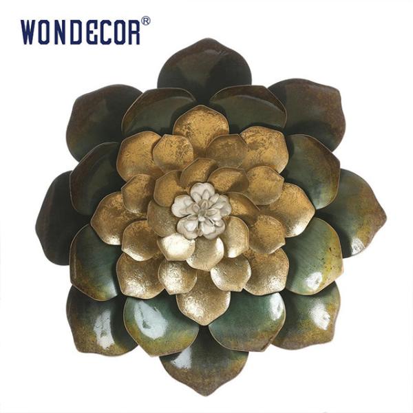 3D Blooming Flower Metal Wall Art Sculpture Decoration Copper