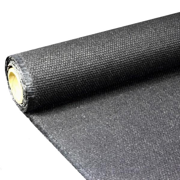 Flame Retardant Material High Temperature Fiberglass Fabric 1mm Graphite Coated Black Fiberglass Fabric