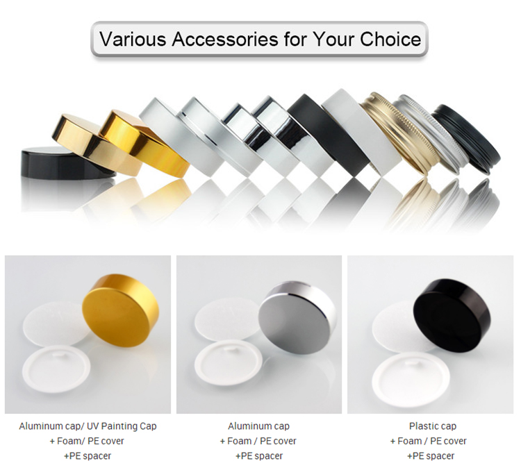 Черное штейновое стекло раздражает косметическую упаковывая завинчивую пробку цвета набора 50g бамбуковую