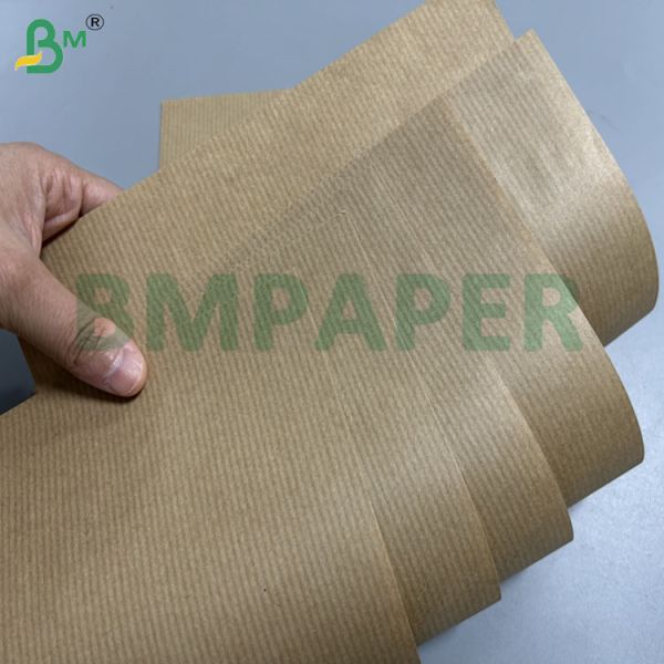 50gsm 60gsm 80 x 1100mm Food Grade Stripped Kraft Paper For Food Wrap Bags