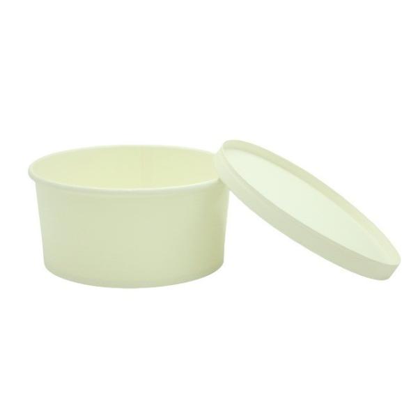 Waterproof  Disposable Paper Bowl Durable 1500ml With Lid OEM