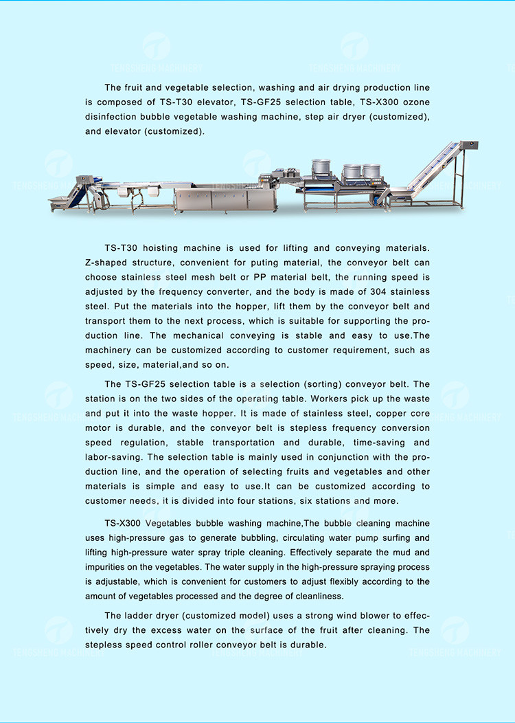 Машина технологической линии фрукта и овоща 1500KG/H очищая сортируя