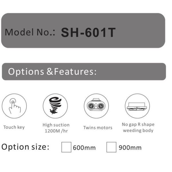Клобук плитаа нержавеющей стали 90cm сброса кухни со светами приведенными