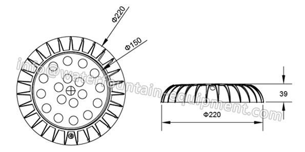 Round SMD 2835 LED Underwater Pool Lights Automatic 39mm Thick IP68 Rating