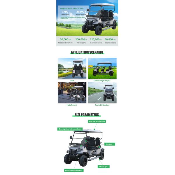 Production Lithium Battery Karts Car Buggy 4 Seater Carrito De Electric Golf Cart