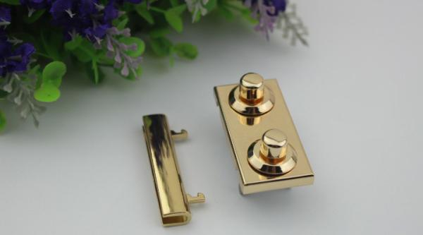 New designs metal zinc alloy pu leather purse turn lock with nickel free