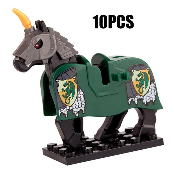 Toys for kids war horse with saddle model animals mini figures compatible with legoinglys