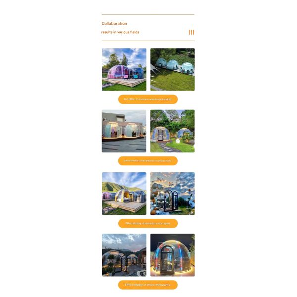 Transparent PC Dome Spherical Dining Room in Steel Structure Bubble House for Star Gazin