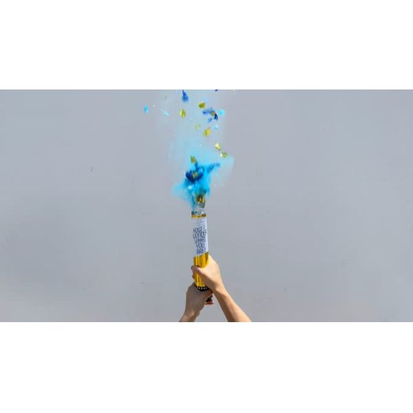 60cm Gender Reveal Confetti Cannon Popper Smoke Powder Confetti Sticks for Party Supplies