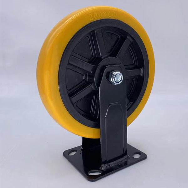 Rigid Casters Wheel Heavy Duty Caster Wheel TPE Tread Castors 200mm