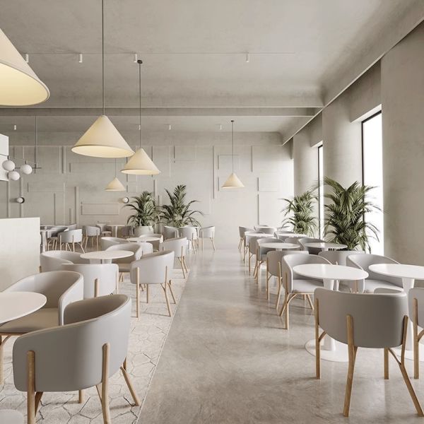 Custom Made Hotel Restaurant Fast Food Commercial Half Round Circle Booth Seating and Dining Chairs Furniture