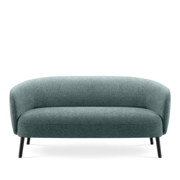 Plush Modern Office Couch , Bouncy Fabric Waiting Area Sofa For Small Spaces