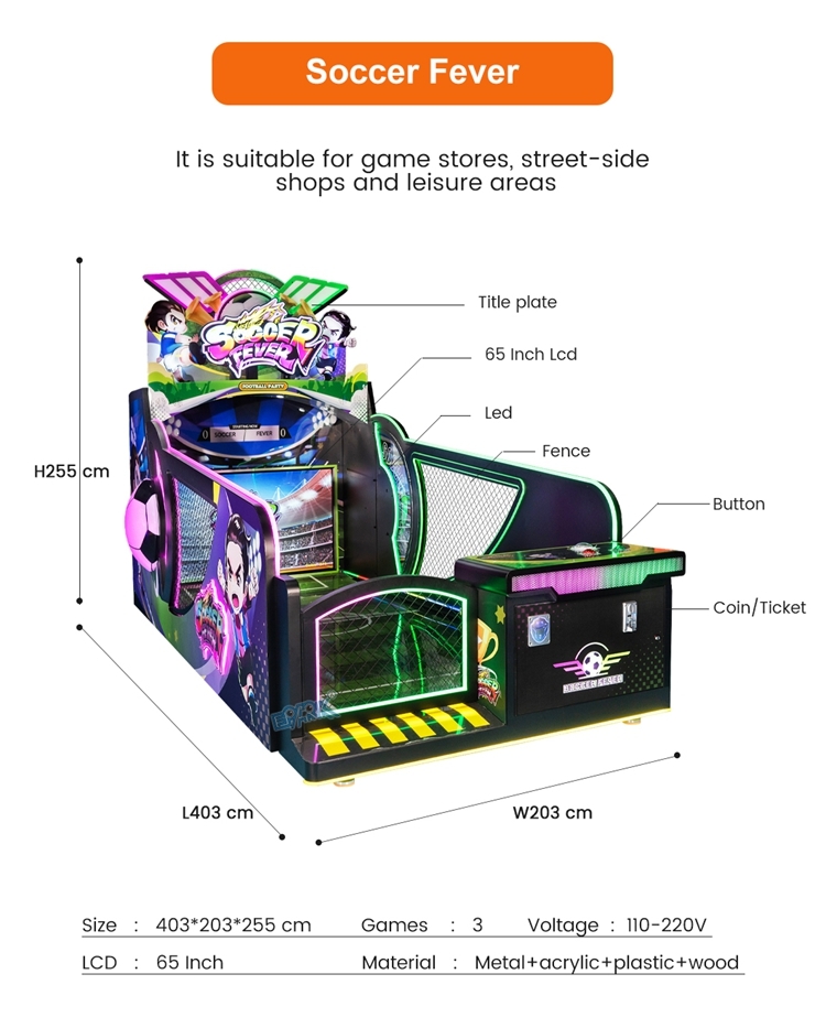 Commercial Soccer Fever Football Game Machine for Arcades