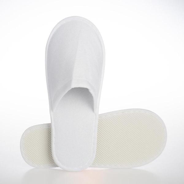 White Blue 29cm*10.5cm Disposable Hotel Slippers With Elastic Band