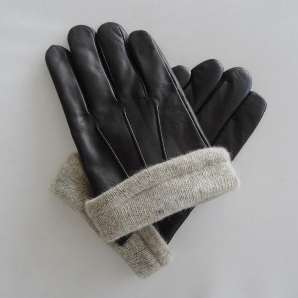 Plain Mens Soft Leather Gloves Customized Size Custom Styles Eco - Friendly