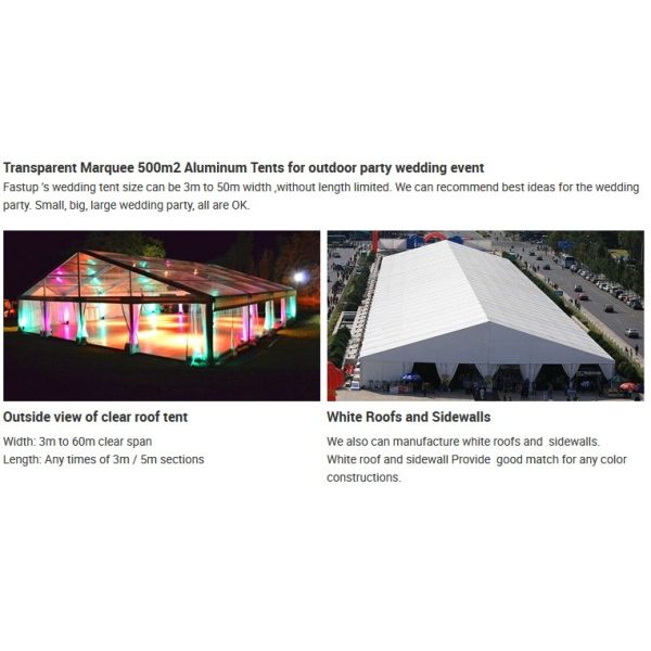 White Marquee Wedding Event Tents Waterproof Oem For Outdoor Celebration